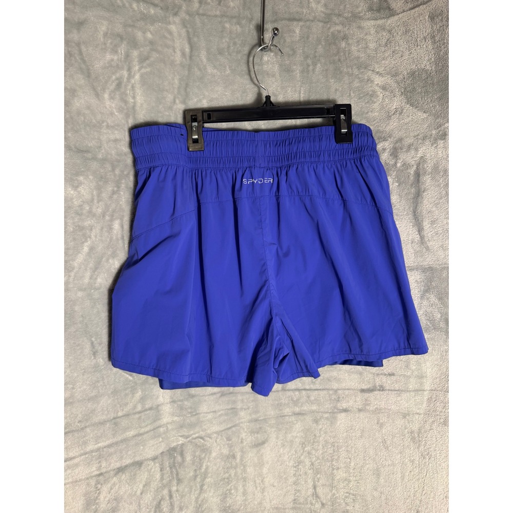Spyder Womens Royal Blue 2-in-1 Running Athletic Shorts Drawstring Pockets 3in - Picture 2 of 13